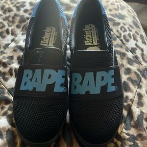 Bape shoes Size 6.5 Black and Blue in Color. New